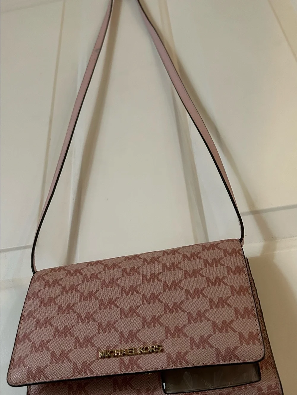 Michael Kors Blush Pink Slim Crossbody Strap
